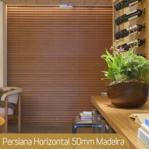 Persiana Horizontal 50mm Madeira