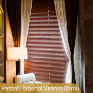 Persiana Horizontal 50mm de Bambu